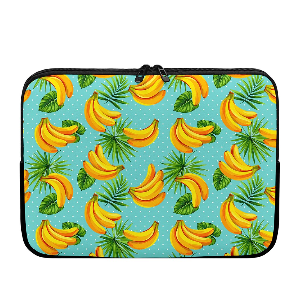 Banana Palm Leaf Pattern Print Laptop Sleeve