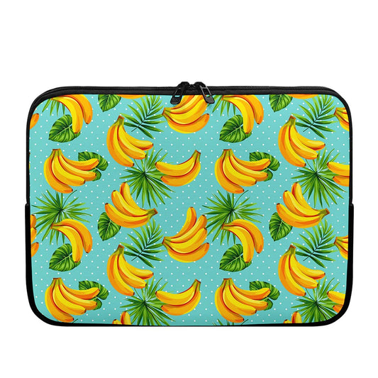 Banana Palm Leaf Pattern Print Laptop Sleeve