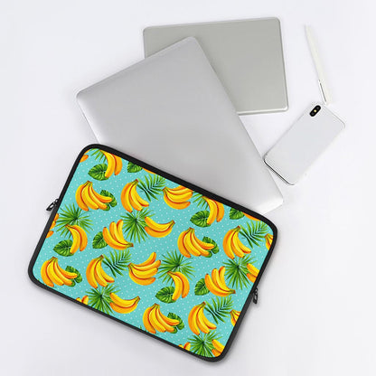 Banana Palm Leaf Pattern Print Laptop Sleeve