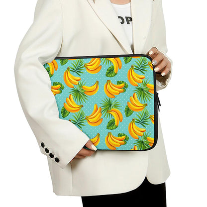 Banana Palm Leaf Pattern Print Laptop Sleeve