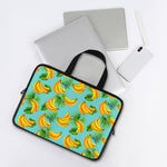 Banana Palm Leaf Pattern Print Laptop Sleeve With Handle