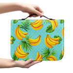 Banana Palm Leaf Pattern Print Leather Bible Cover