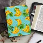 Banana Palm Leaf Pattern Print Leather Bible Cover