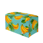 Banana Palm Leaf Pattern Print Leather Tissue Box Cover