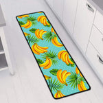 Banana Palm Leaf Pattern Print Long Kitchen Mat