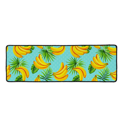 Banana Palm Leaf Pattern Print Long Kitchen Mat