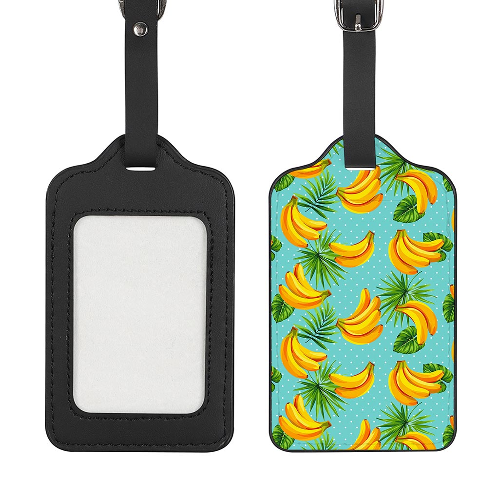 Banana Palm Leaf Pattern Print Luggage Tag