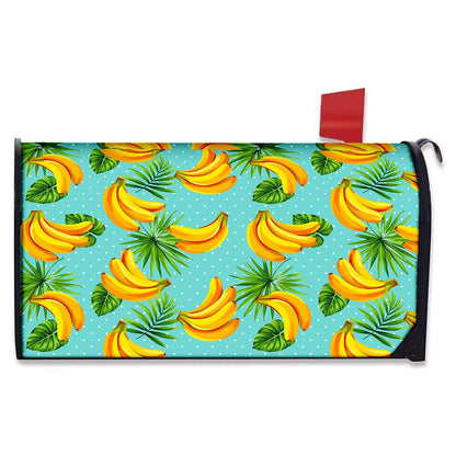 Banana Palm Leaf Pattern Print Mailbox Cover