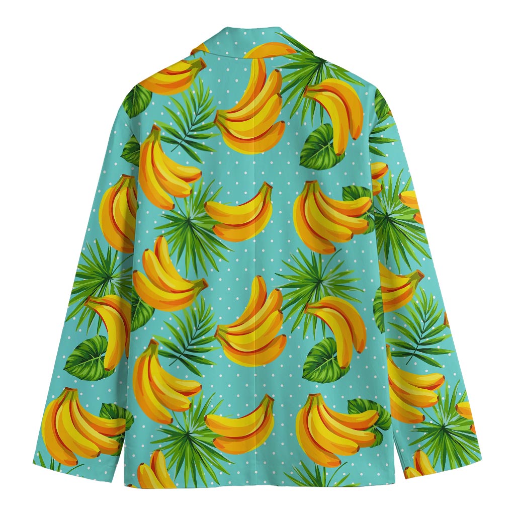 Banana Palm Leaf Pattern Print Men's Blazer