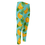 Banana Palm Leaf Pattern Print Men's Compression Pants