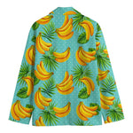 Banana Palm Leaf Pattern Print Men's Cotton Blazer