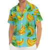 Banana Palm Leaf Pattern Print Men's Deep V-Neck Shirt