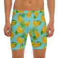 Banana Palm Leaf Pattern Print Men's Long Boxer Briefs