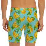 Banana Palm Leaf Pattern Print Men's Long Boxer Briefs