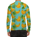Banana Palm Leaf Pattern Print Men's Long Sleeve Rash Guard