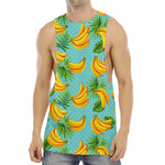 Banana Palm Leaf Pattern Print Men's Muscle Tank Top