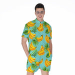 Banana Palm Leaf Pattern Print Men's Rompers