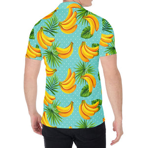 Banana Palm Leaf Pattern Print Men's Shirt