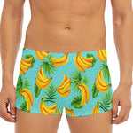 Banana Palm Leaf Pattern Print Men's Short Boxer Briefs