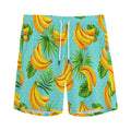 Banana Palm Leaf Pattern Print Men's Athletic Shorts