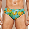 Banana Palm Leaf Pattern Print Men's Swim Briefs