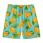 Banana Palm Leaf Pattern Print Men's Swim Trunks