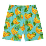 Banana Palm Leaf Pattern Print Men's Swim Trunks