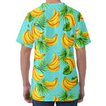 Banana Palm Leaf Pattern Print Men's Velvet T-Shirt