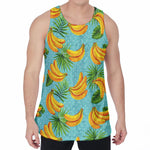 Banana Palm Leaf Pattern Print Men's Velvet Tank Top