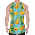 Banana Palm Leaf Pattern Print Men's Velvet Tank Top