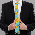 Banana Palm Leaf Pattern Print Necktie