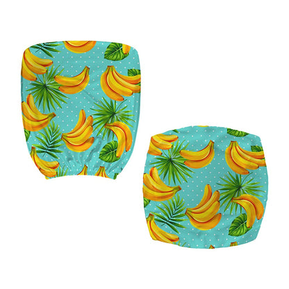 Banana Palm Leaf Pattern Print Office Chair Cover