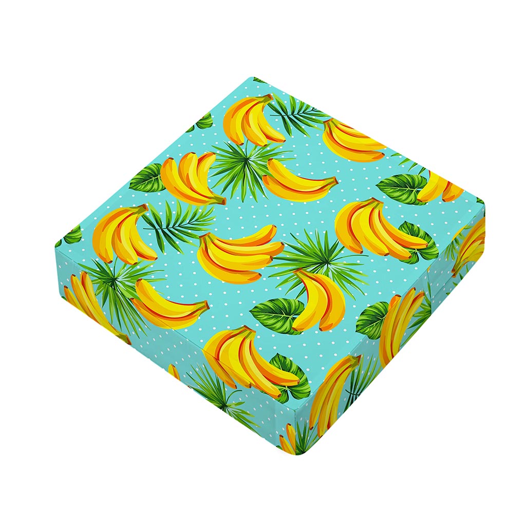 Banana Palm Leaf Pattern Print Outdoor Seat Cushion Cover