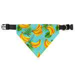 Banana Palm Leaf Pattern Print Over The Collar Dog Bandana