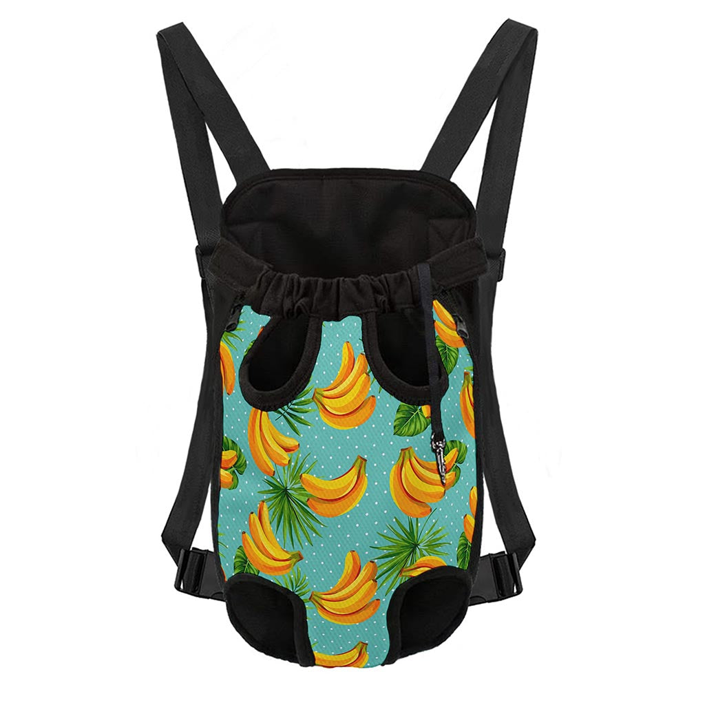 Banana Palm Leaf Pattern Print Pet Carrier Backpack