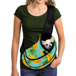 Banana Palm Leaf Pattern Print Pet Sling Carrier