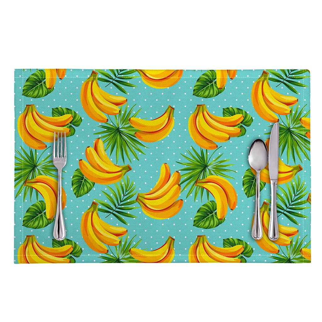 Banana Palm Leaf Pattern Print Placemat