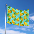 Banana Palm Leaf Pattern Print Polyester Flag