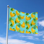 Banana Palm Leaf Pattern Print Polyester Flag