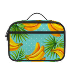 Banana Palm Leaf Pattern Print Portable Lunch Bag
