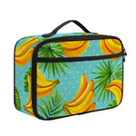 Banana Palm Leaf Pattern Print Portable Lunch Bag