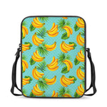 Banana Palm Leaf Pattern Print Rectangular Crossbody Bag