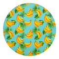 Banana Palm Leaf Pattern Print Round Blanket