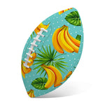 Banana Palm Leaf Pattern Print Rugby Ball