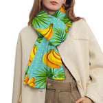 Banana Palm Leaf Pattern Print Scarf