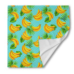 Banana Palm Leaf Pattern Print Silk Bandana