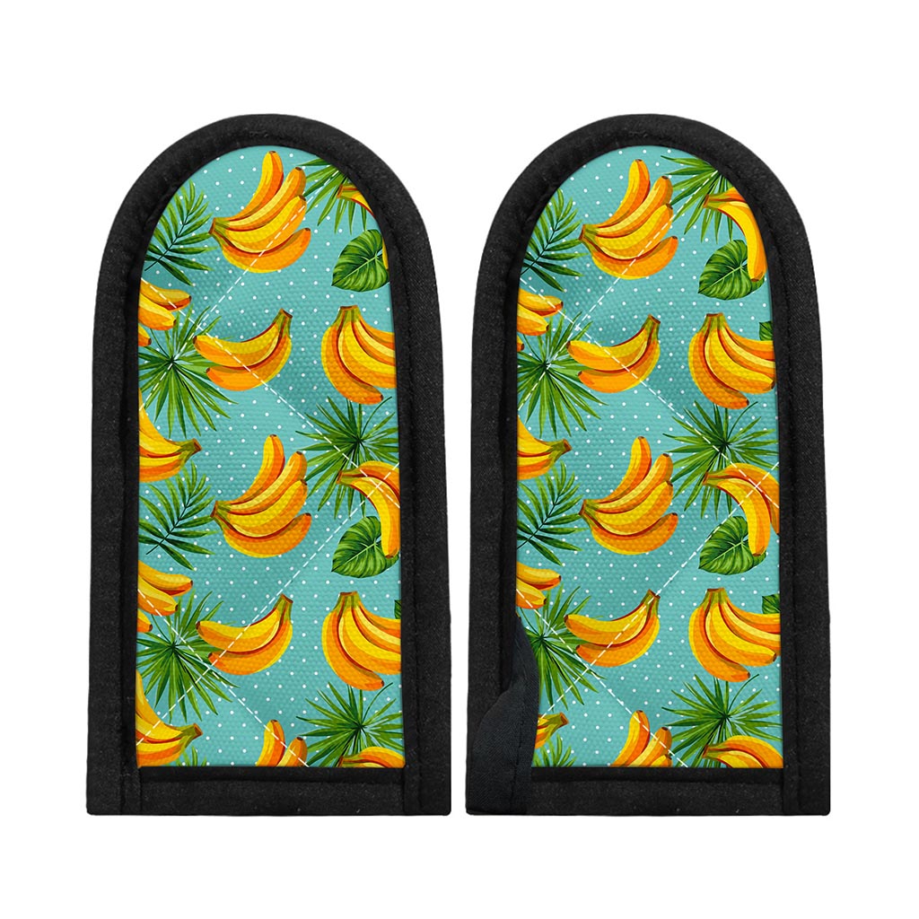 Banana Palm Leaf Pattern Print Skillet Handle Cover