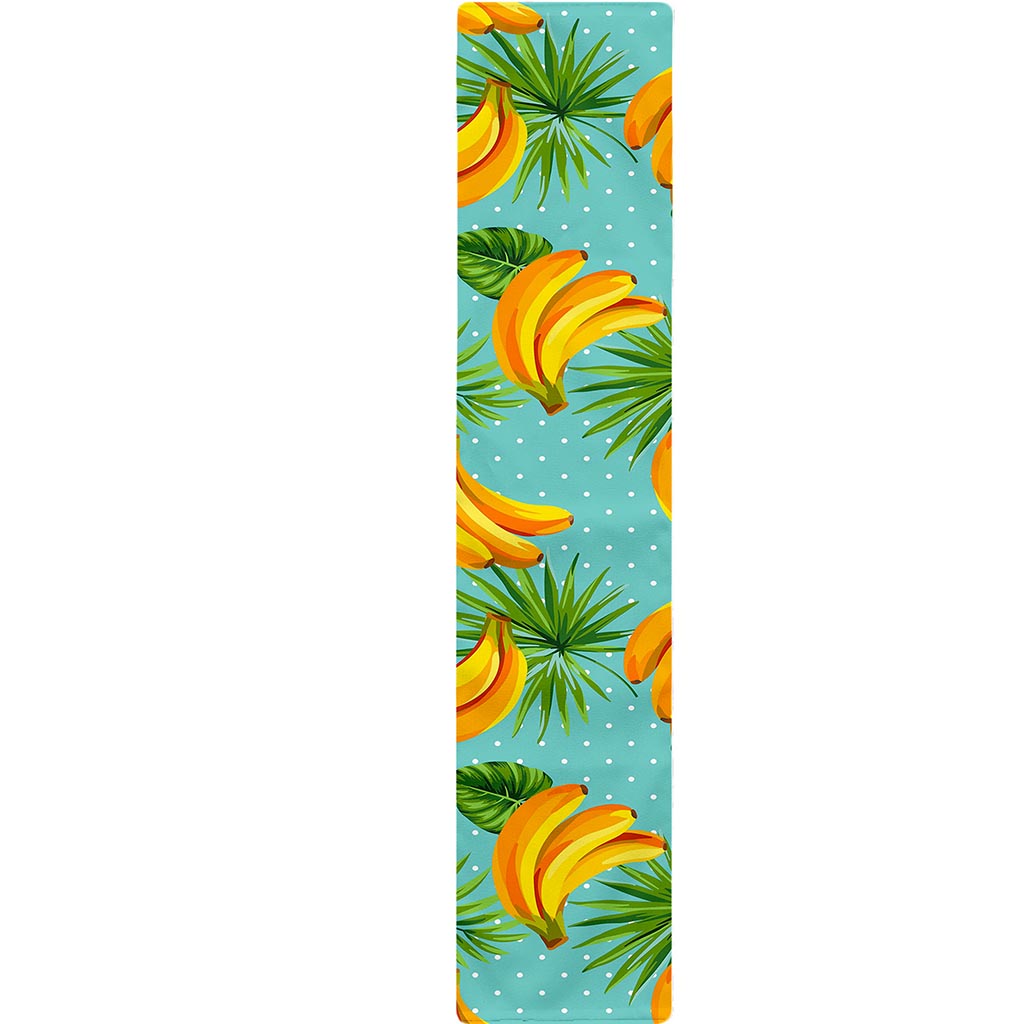 Banana Palm Leaf Pattern Print Table Runner