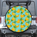 Banana Palm Leaf Pattern Print Tire Cover