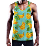 Banana Palm Leaf Pattern Print Training Tank Top